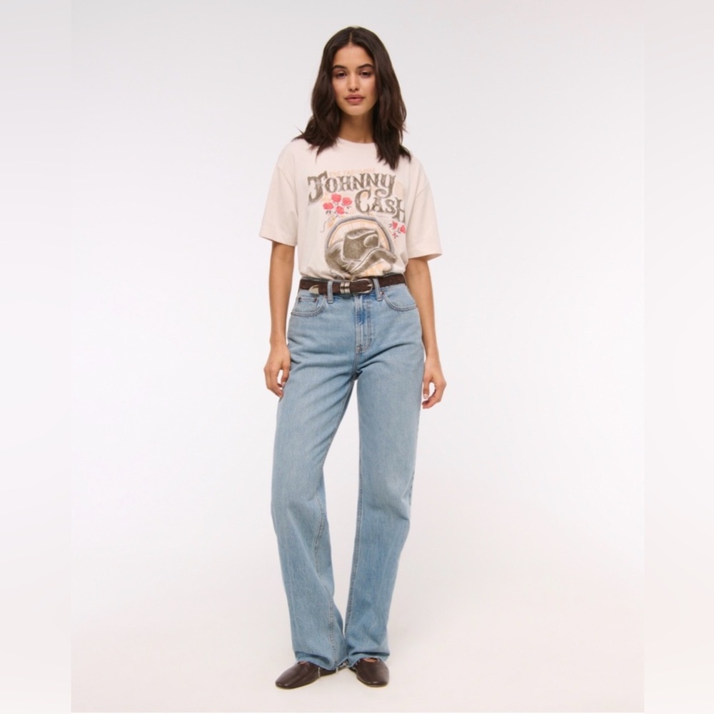 Abercrombie & Fitch High Rise Loose Jean 28L